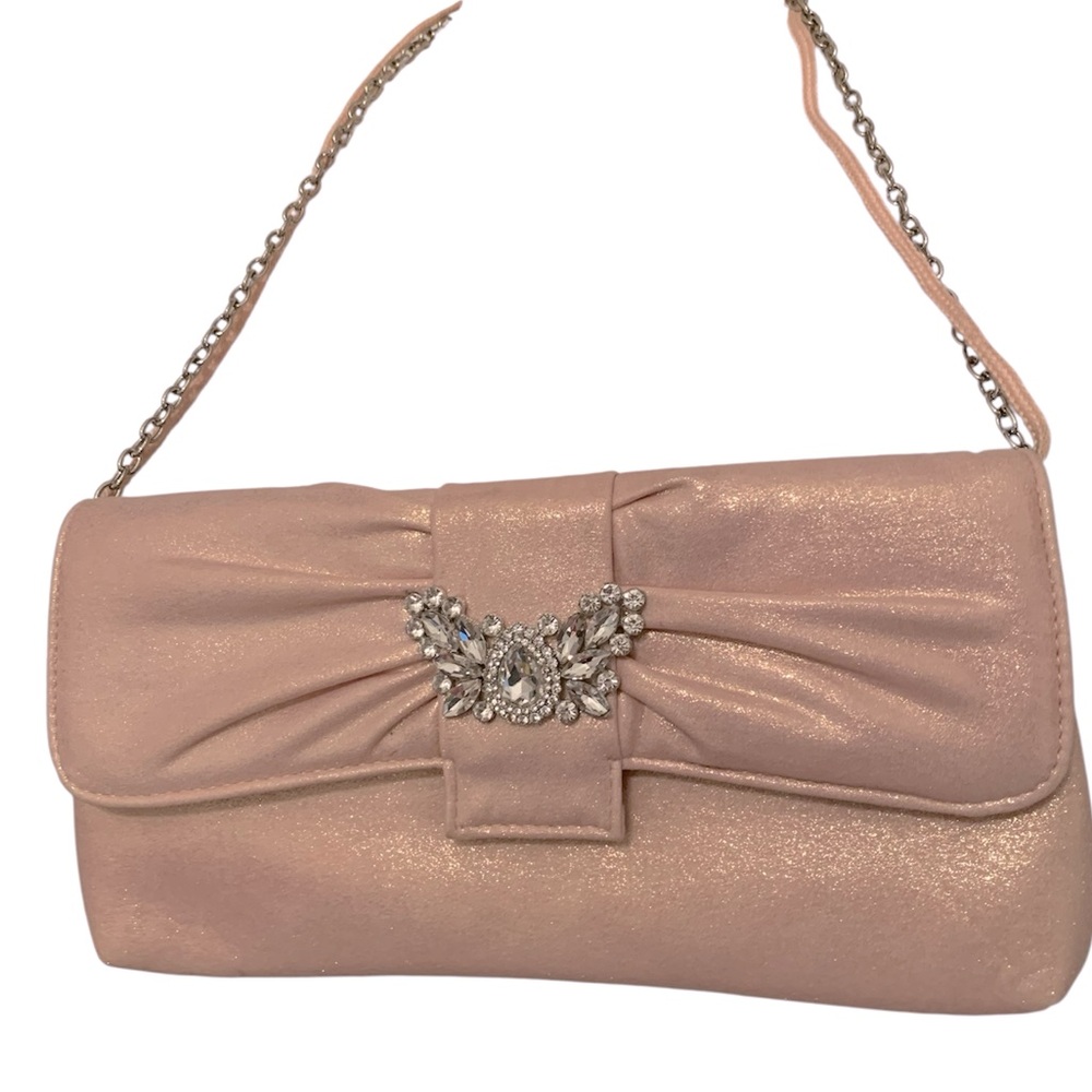 🩷KATE LANDRY PINK BUTTERFLY ENCRUSTED EVENING CLUTCH!NWOT EXCELLENT CONDITION! - Picture 3 of 12